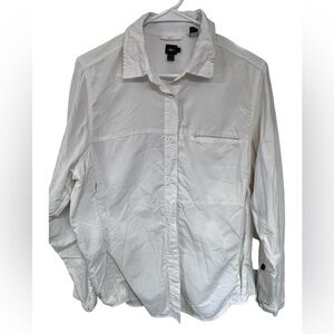REI Co-op Sahara Solid Long-Sleeve Shirt - Women's Sz L White PERFECT FOR HIKERS